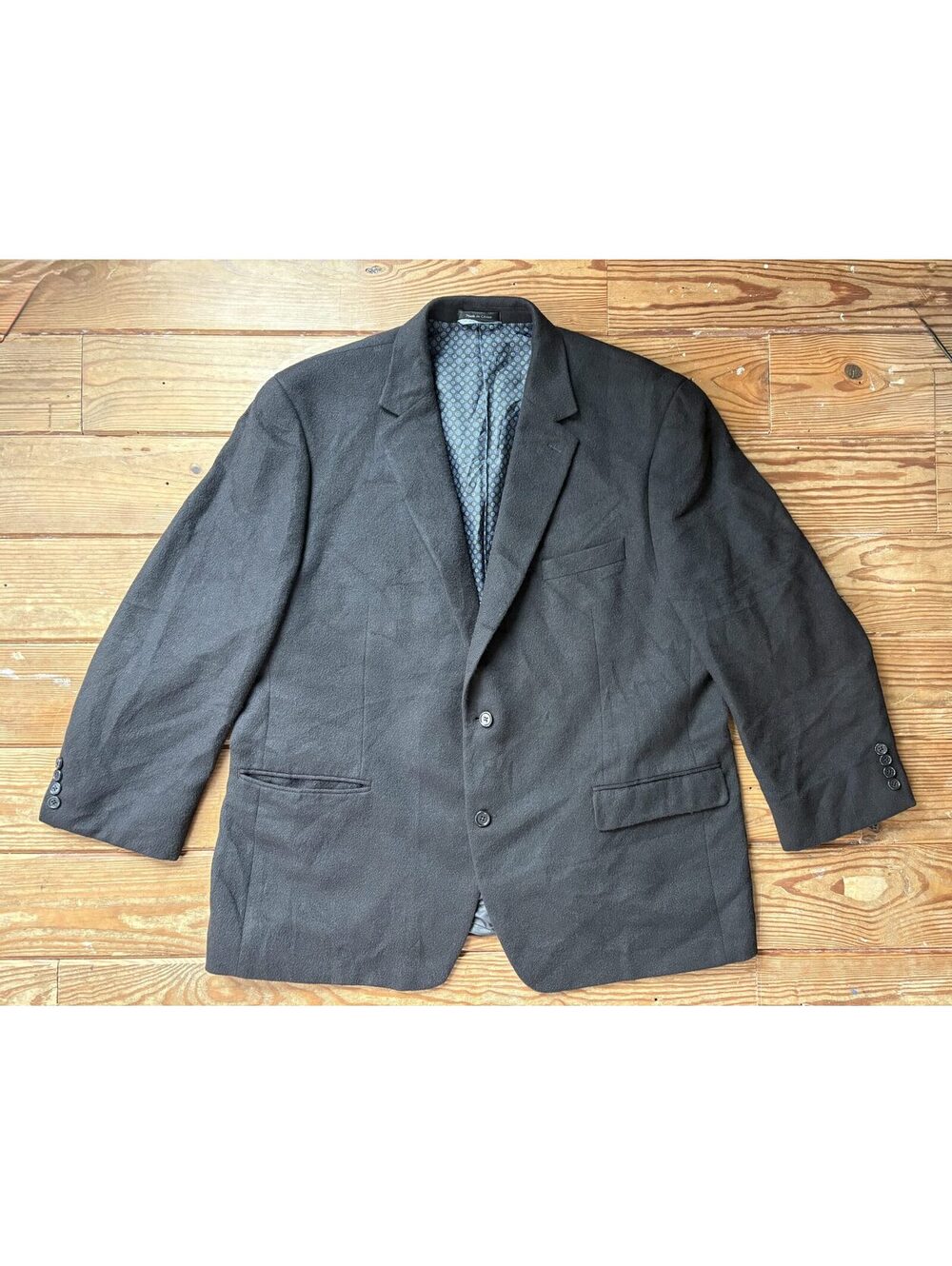 Michael Kors Men's Blazer Sport Coat Black 48R Classic Fit 100% Camel Hair